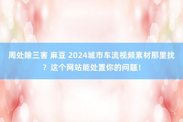 周处除三害 麻豆 2024城市车流视频素材那里找？这个网站能处置你的问题！