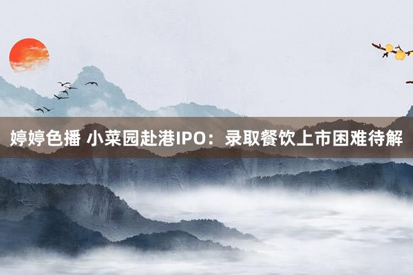 婷婷色播 小菜园赴港IPO：录取餐饮上市困难待解