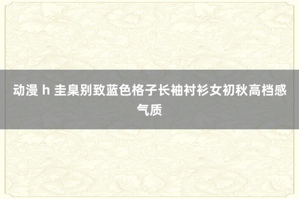 动漫 h 圭臬别致蓝色格子长袖衬衫女初秋高档感气质