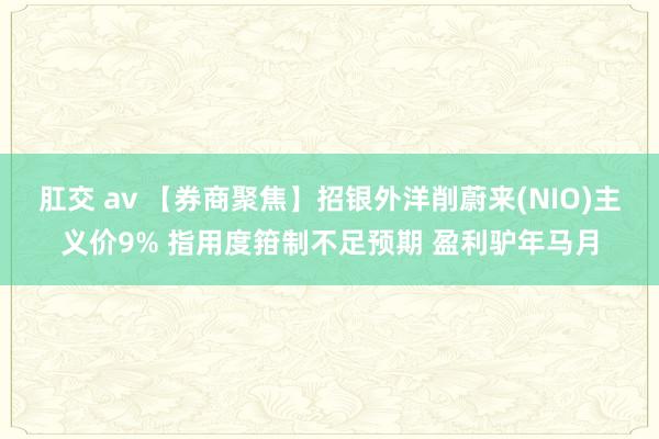 肛交 av 【券商聚焦】招银外洋削蔚来(NIO)主义价9% 指用度箝制不足预期 盈利驴年马月