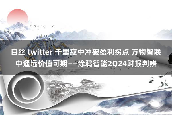 白丝 twitter 千里寂中冲破盈利拐点 万物智联中遥远价值可期——涂鸦智能2Q24财报判辨