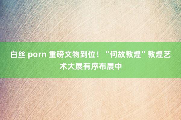 白丝 porn 重磅文物到位！“何故敦煌”敦煌艺术大展有序布展中