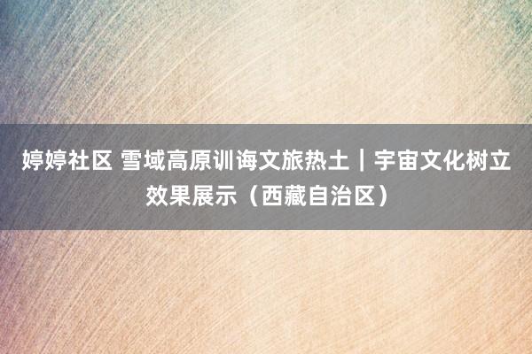 婷婷社区 雪域高原训诲文旅热土｜宇宙文化树立效果展示（西藏自治区）