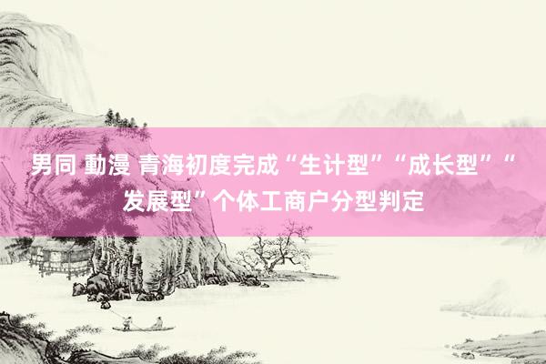 男同 動漫 青海初度完成“生计型”“成长型”“发展型”个体工商户分型判定