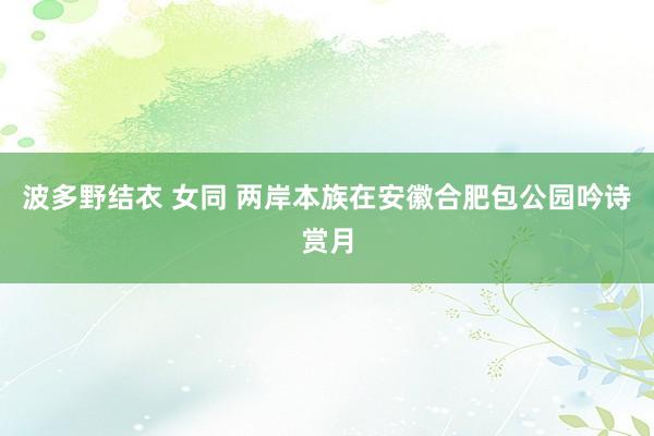 波多野结衣 女同 两岸本族在安徽合肥包公园吟诗赏月