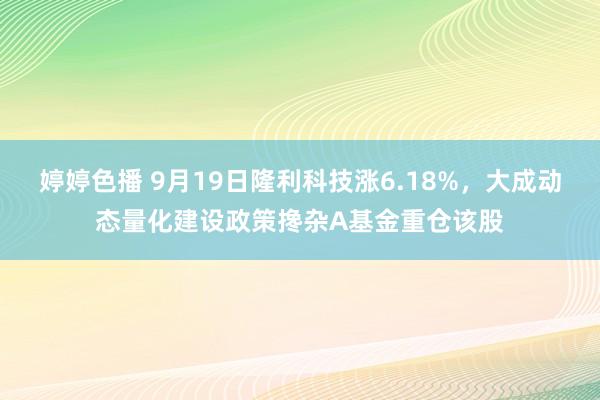 婷婷色播 9月19日隆利科技涨6.18%，大成动态量化建设政策搀杂A基金重仓该股