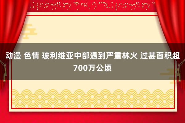 动漫 色情 玻利维亚中部遇到严重林火 过甚面积超700万公顷