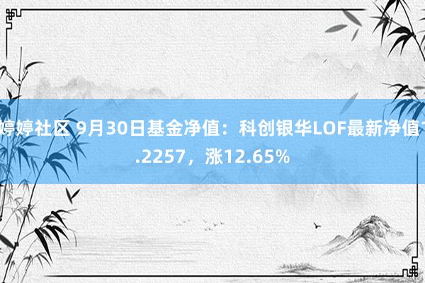 婷婷社区 9月30日基金净值：科创银华LOF最新净值1.2257，涨12.65%