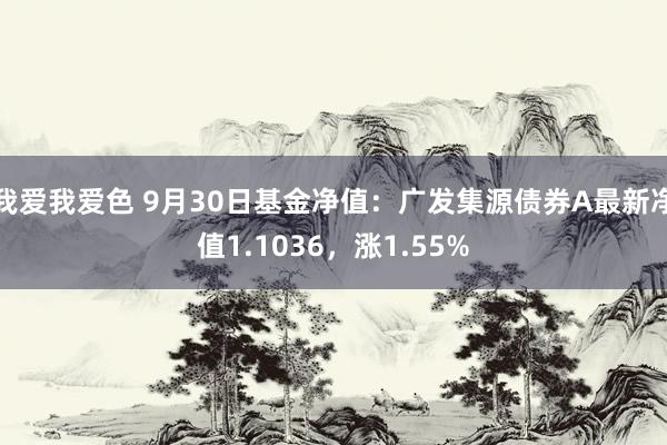 我爱我爱色 9月30日基金净值：广发集源债券A最新净值1.1036，涨1.55%