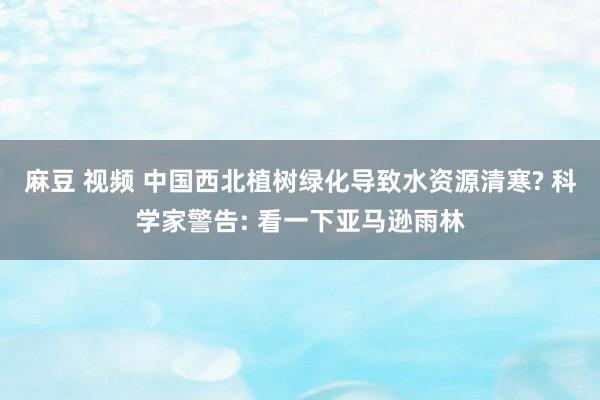 麻豆 视频 中国西北植树绿化导致水资源清寒? 科学家警告: 看一下亚马逊雨林