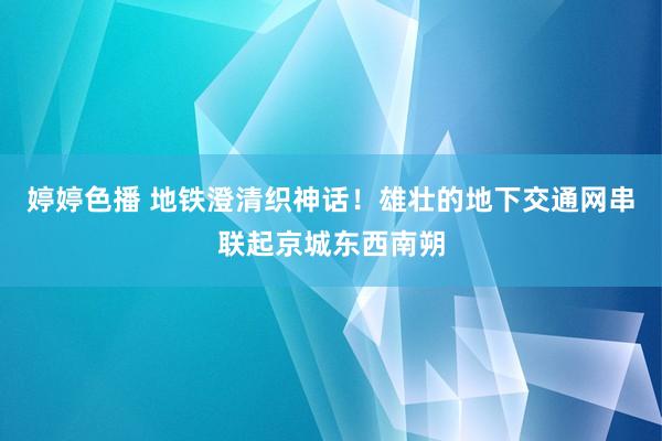 婷婷色播 地铁澄清织神话！雄壮的地下交通网串联起京城东西南朔