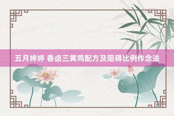 五月婷婷 香卤三黄鸡配方及阻碍比例作念法