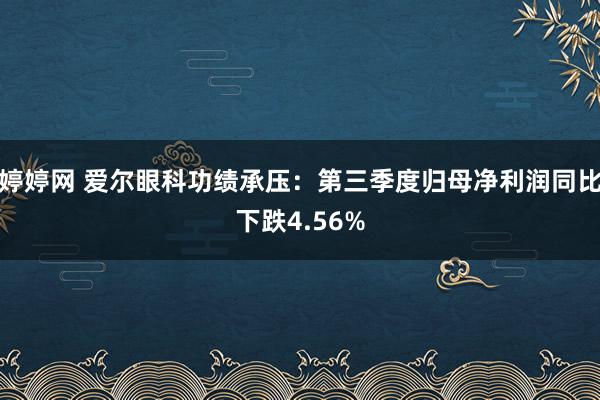 婷婷网 爱尔眼科功绩承压：第三季度归母净利润同比下跌4.56%