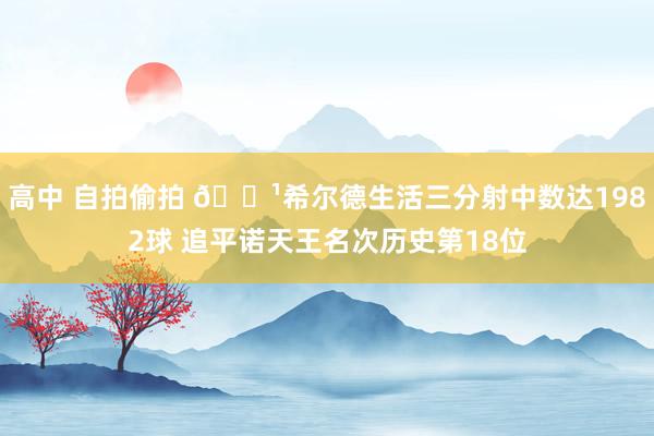 高中 自拍偷拍 🏹希尔德生活三分射中数达1982球 追平诺天王名次历史第18位