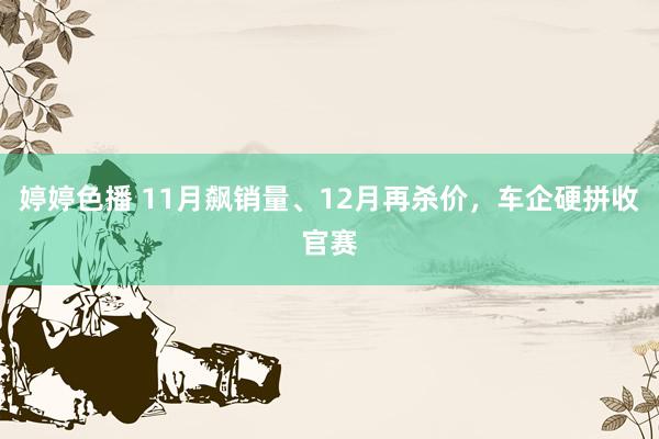 婷婷色播 11月飙销量、12月再杀价，车企硬拼收官赛
