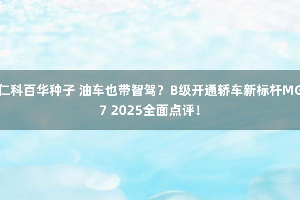 仁科百华种子 油车也带智驾？B级开通轿车新标杆MG7 2025全面点评！