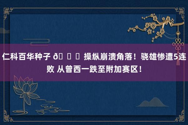 仁科百华种子 👀操纵崩溃角落！骁雄惨遭5连败 从曾西一跌至附加赛区！