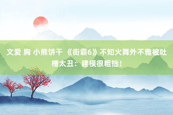 文爱 胸 小熊饼干 《街霸6》不知火舞外不雅被吐槽太丑：建模很粗拙！