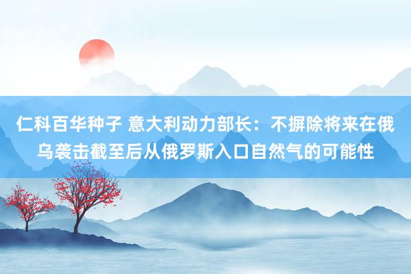 仁科百华种子 意大利动力部长：不摒除将来在俄乌袭击截至后从俄罗斯入口自然气的可能性