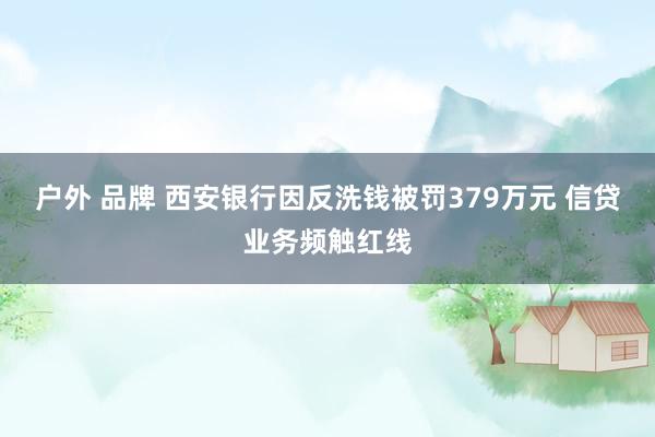 户外 品牌 西安银行因反洗钱被罚379万元 信贷业务频触红线