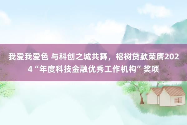 我爱我爱色 与科创之城共舞，榕树贷款荣膺2024“年度科技金融优秀工作机构”奖项
