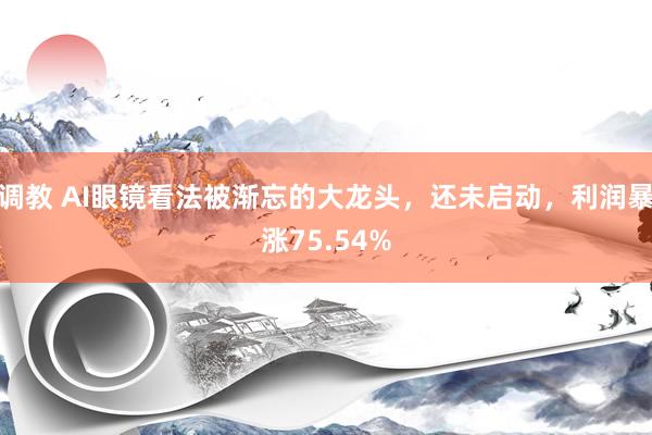 调教 AI眼镜看法被渐忘的大龙头，还未启动，利润暴涨75.54%