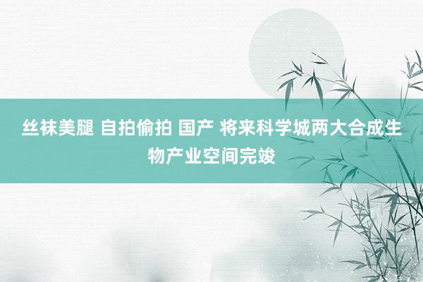 丝袜美腿 自拍偷拍 国产 将来科学城两大合成生物产业空间完竣