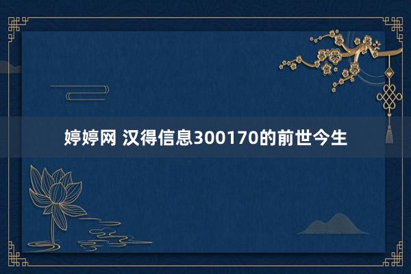 婷婷网 汉得信息300170的前世今生