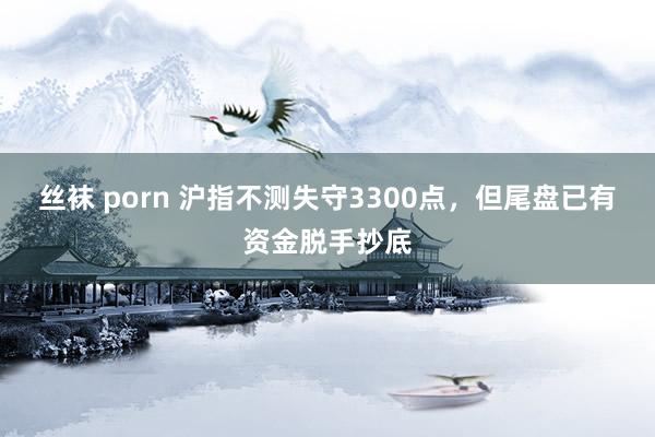 丝袜 porn 沪指不测失守3300点，但尾盘已有资金脱手抄底