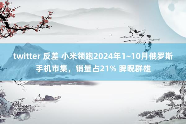 twitter 反差 小米领跑2024年1~10月俄罗斯手机市集，销量占21% 睥睨群雄