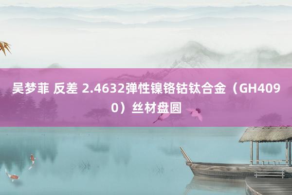吴梦菲 反差 2.4632弹性镍铬钴钛合金（GH4090）丝材盘圆