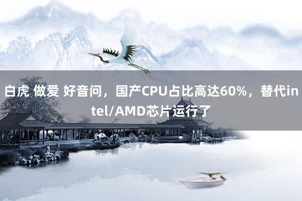 白虎 做爱 好音问，国产CPU占比高达60%，替代intel/AMD芯片运行了