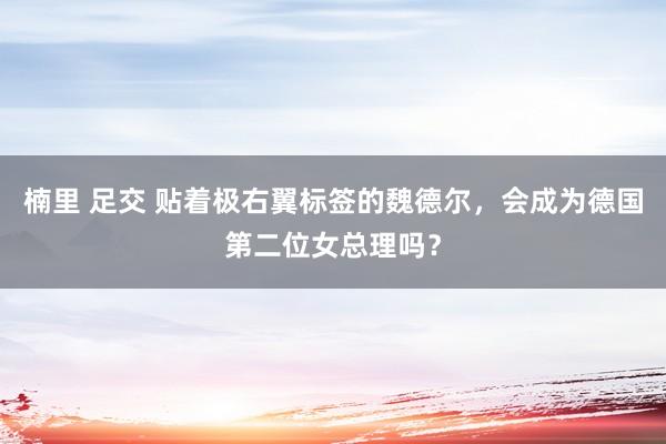 楠里 足交 贴着极右翼标签的魏德尔，会成为德国第二位女总理吗？