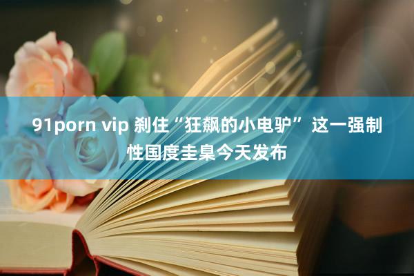 91porn vip 刹住“狂飙的小电驴” 这一强制性国度圭臬今天发布