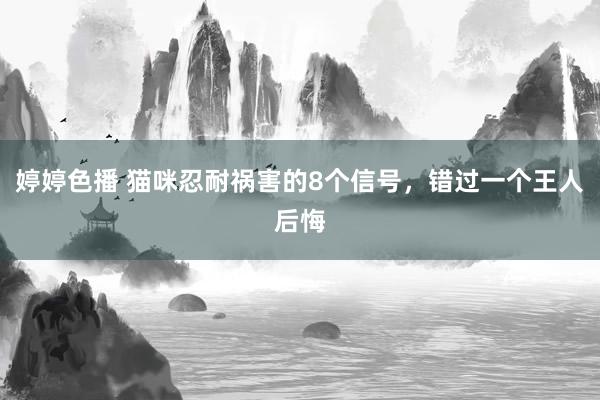 婷婷色播 猫咪忍耐祸害的8个信号，错过一个王人后悔