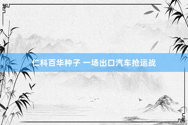仁科百华种子 一场出口汽车抢运战