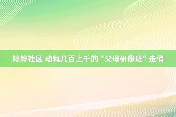 婷婷社区 动辄几百上千的“父母研修班”走俏