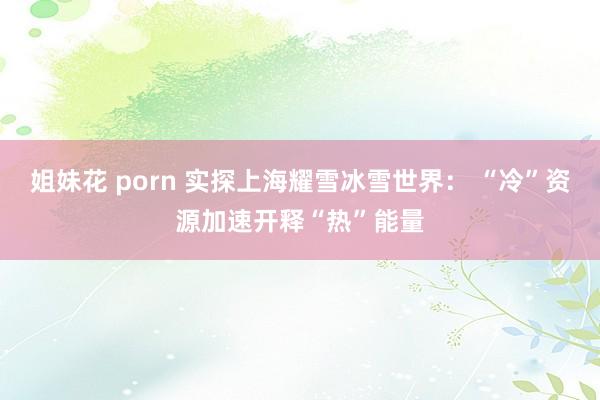 姐妹花 porn 实探上海耀雪冰雪世界： “冷”资源加速开释“热”能量