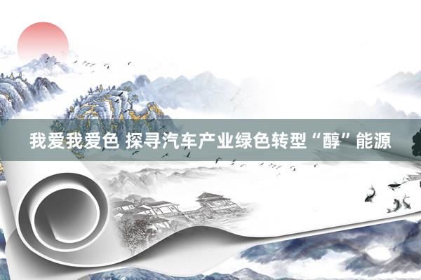 我爱我爱色 探寻汽车产业绿色转型“醇”能源