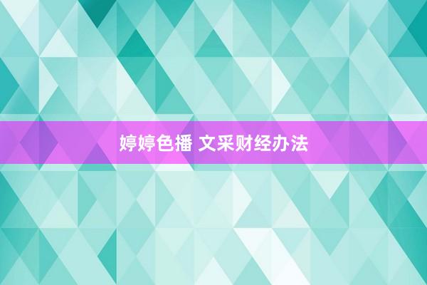 婷婷色播 文采财经办法