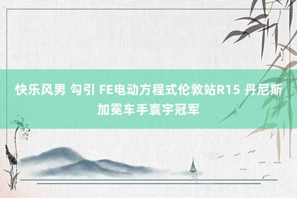 快乐风男 勾引 FE电动方程式伦敦站R15 丹尼斯加冕车手寰宇冠军