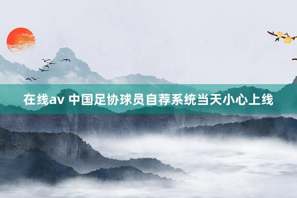 在线av 中国足协球员自荐系统当天小心上线
