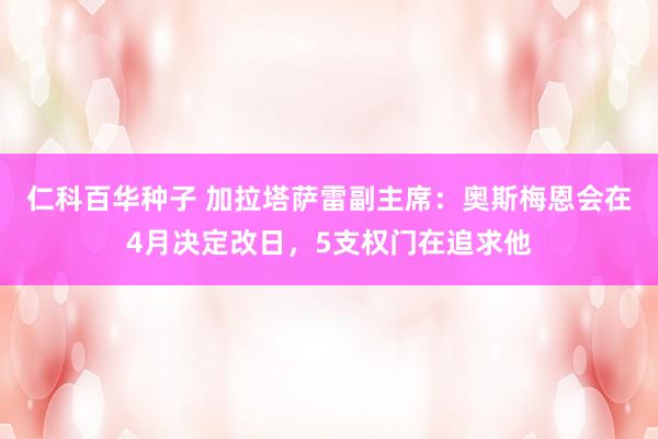仁科百华种子 加拉塔萨雷副主席：奥斯梅恩会在4月决定改日，5支权门在追求他