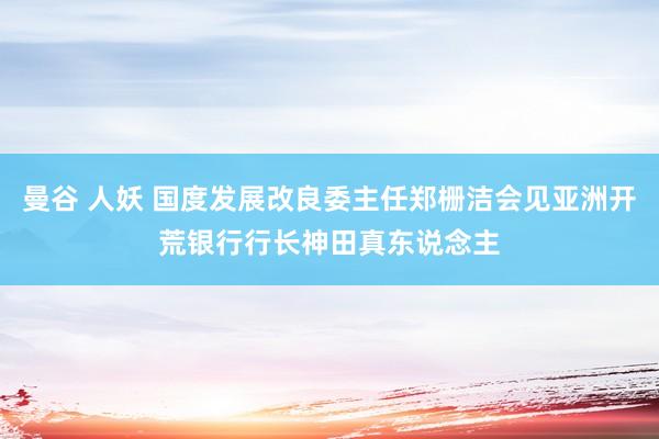 曼谷 人妖 国度发展改良委主任郑栅洁会见亚洲开荒银行行长神田真东说念主