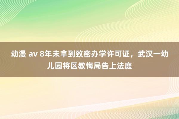 动漫 av 8年未拿到致密办学许可证，武汉一幼儿园将区教悔局告上法庭