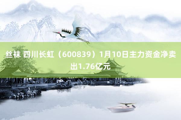 丝袜 四川长虹（600839）1月10日主力资金净卖出1.76亿元