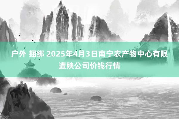 户外 捆绑 2025年4月3日南宁农产物中心有限遭殃公司价钱行情