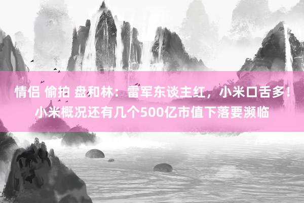 情侣 偷拍 盘和林：雷军东谈主红，小米口舌多！小米概况还有几个500亿市值下落要濒临