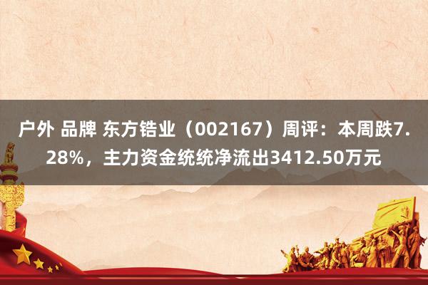 户外 品牌 东方锆业（002167）周评：本周跌7.28%，主力资金统统净流出3412.50万元