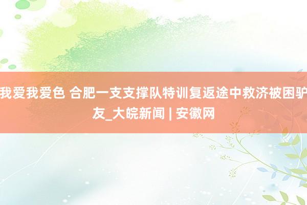 我爱我爱色 合肥一支支撑队特训复返途中救济被困驴友_大皖新闻 | 安徽网